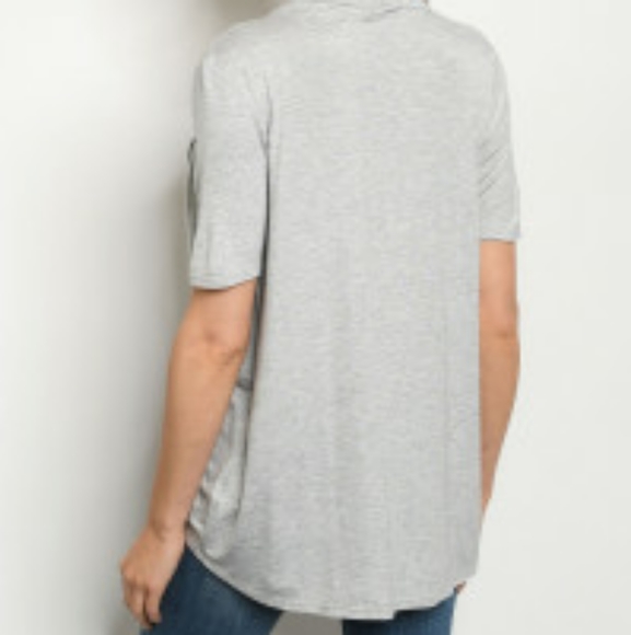 SALE🔥LAST 2! Slouchy Wrap Top in Gray - Picture 4 of 8